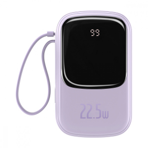 Портативна Батарея Baseus Q Pow Digital Display 22.5W 20000mAh (With Type-C Cable) purple краща модель в Одесі