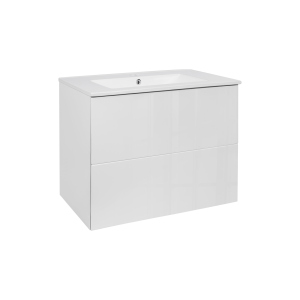 Комплект Qtap Tern 700х580х437 White тумба підвісна + раковина врізна QT1772TPL7013070CW краща модель в Одесі