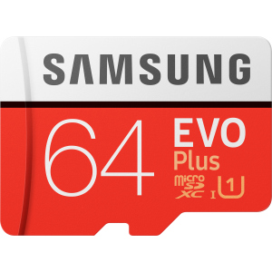 Samsung EVO Plus microSDXC 64GB UHS-I Class 10 + адаптер SD (MB-MC64HA/RU) ТОП в Одесі