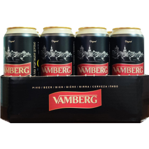 Упаковка пива Vamberg Dark Lager темное фильтрованное 4.4% 0.5 л х 12 шт (8594044120302) ТОП в Одессе