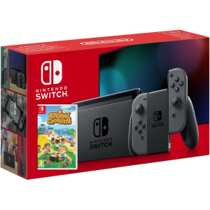 Nintendo Switch Gray (Upgraded version) + Игра Animal Crossing: New Horizons (русская версия)