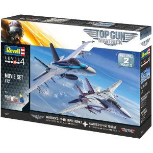 Збірна модель Revell Винищувачі F-14 та F/A-18E з фільму Top Gun. Масштаб 1:72 (RVL-05677) (4009803056777) краща модель в Одесі