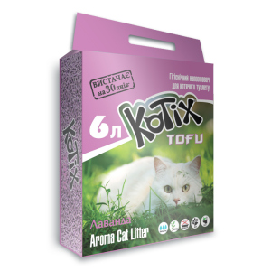 Наполнитель для кошачьего туалета Kotix Тофу Lavender Соевый комкующий 2.55 кг (6 л) (6972345440053) ТОП в Одессе