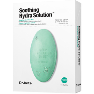 Успокаивающая маска для лица с алоэ вера Dr.Jart+ Soothing Hydra Solution 30 г x 5 шт (8809642712249) надежный