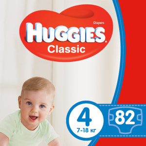 Підгузки Huggies Classic Giga 4 7-18 кг 82 шт (5029053547299)