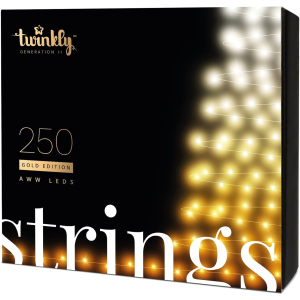 Світлодіодна Smart LED гірлянда Twinkly Strings AWW 250, BT+WiFi, Gen II, IP44, чорний кабель (TWS250GOP-BEU) в Одесі