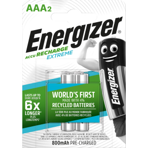 Аккумулятор Energizer Extreme AAA 800 мАч 2 шт (7638900416862) ТОП в Одессе