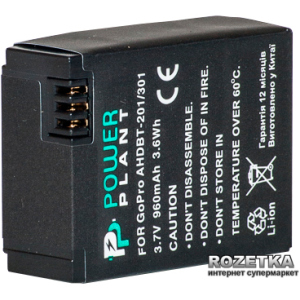 Aккумулятор PowerPlant для GoPro HERO 3, AHDBT-201, 301 (DV00DV1357) краща модель в Одесі