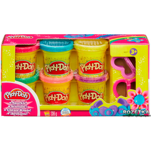 Hабор пластилина Play-Doh Блестящая коллекция из 6 баночек (A5417)