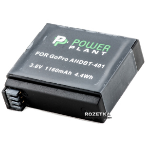 Акумулятор PowerPlant для GoPro AHDBT-401 (DV00DV1401) краща модель в Одесі