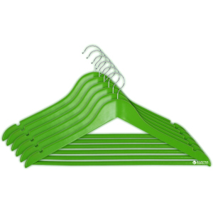 Набор вешалок для одежды Мій Дім EveryDay 44.5х23х1.2 см 6 шт Зеленая (RE05163G/6) ТОП в Одесі