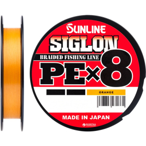 Шнур Sunline Siglon PE х8 150 м # 0.8/0.153 мм 6 кг Оранжевый (16580988) надежный