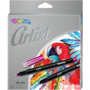 хорошая модель Маркеры для эскизов Colorino Artist Fineliner 12 цветов 0.8 мм 12 шт (92449PTR)