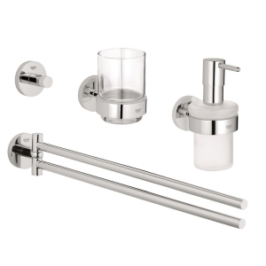 Набор аксессуаров 4в1 Grohe Essentials 40846001 хром (29458) ТОП в Одессе