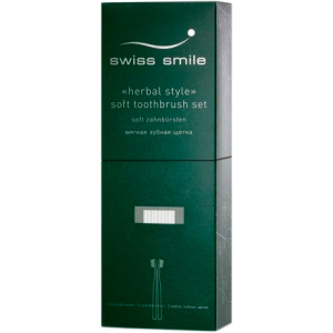 Зубные щетки супер-мягкие Swiss Smile Herbal Bliss Травяное наслаждение черного и зеленого цвета 2 шт (900-905) (7640131979078/7640131976046) в Одессе