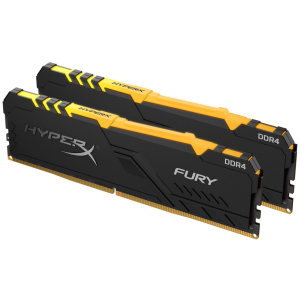 Оперативна пам'ять HyperX DDR4-3000 16384MB PC4-24000 (Kit of 2x8192) Fury RGB Black (HX430C15FB3AK2/16) краща модель в Одесі