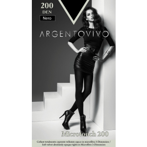 Колготки Argentovivo Microtouch 200 Den 2 р. Nero (8051403079072) краща модель в Одесі