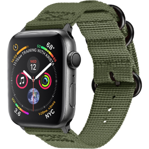 Ремешок Promate Nylox-38 для Apple Watch 38-40 мм 1/2/3/4/5/6/SE Green (nylox-38.green) лучшая модель в Одессе