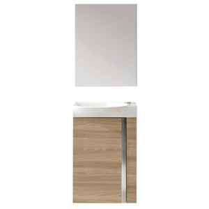 Комплект мебели ROYO Elegance 45 Pack с тумбой и умывальником 45 см + зеркало 45х60 см Sandy Walnut 122913 лучшая модель в Одессе